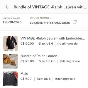 Cco For Darling Ralph Lauren Navy Blazer with Gold Buttons